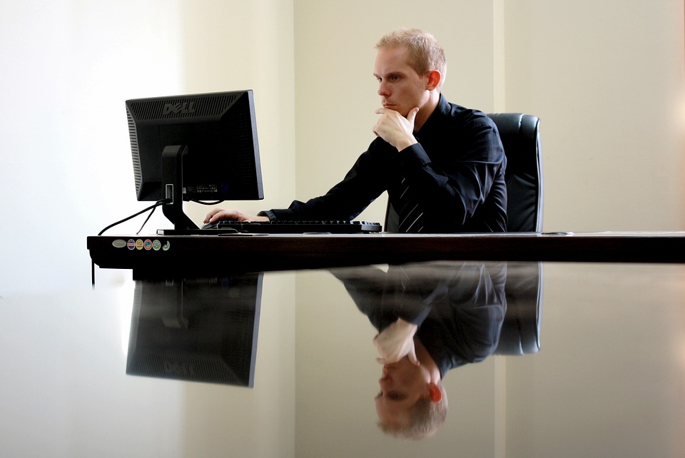 Man on computer